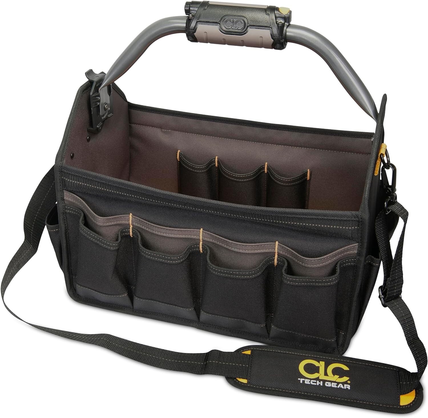 Custom Leathercraft (CLC) L234 15-Inch 22 Pocket Tech Gear Light Handle Open Top