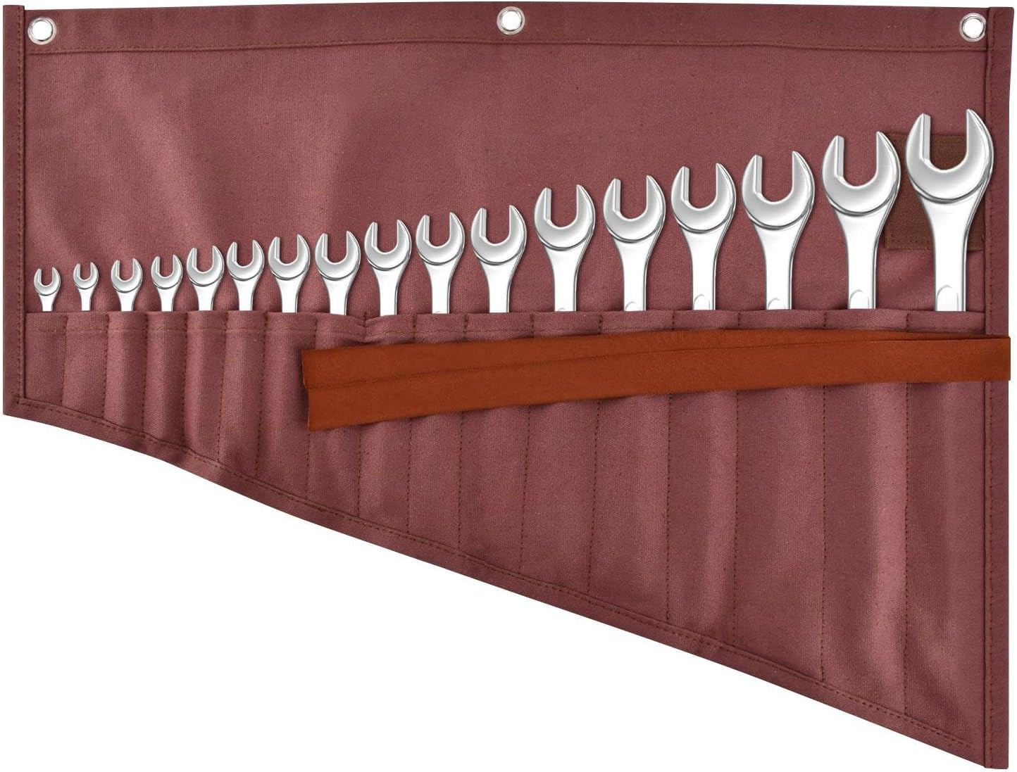 Tool Organizers, 16 Pockets Wrench Roll Organizer, Wrench Pouch, Rolled Tool Pou