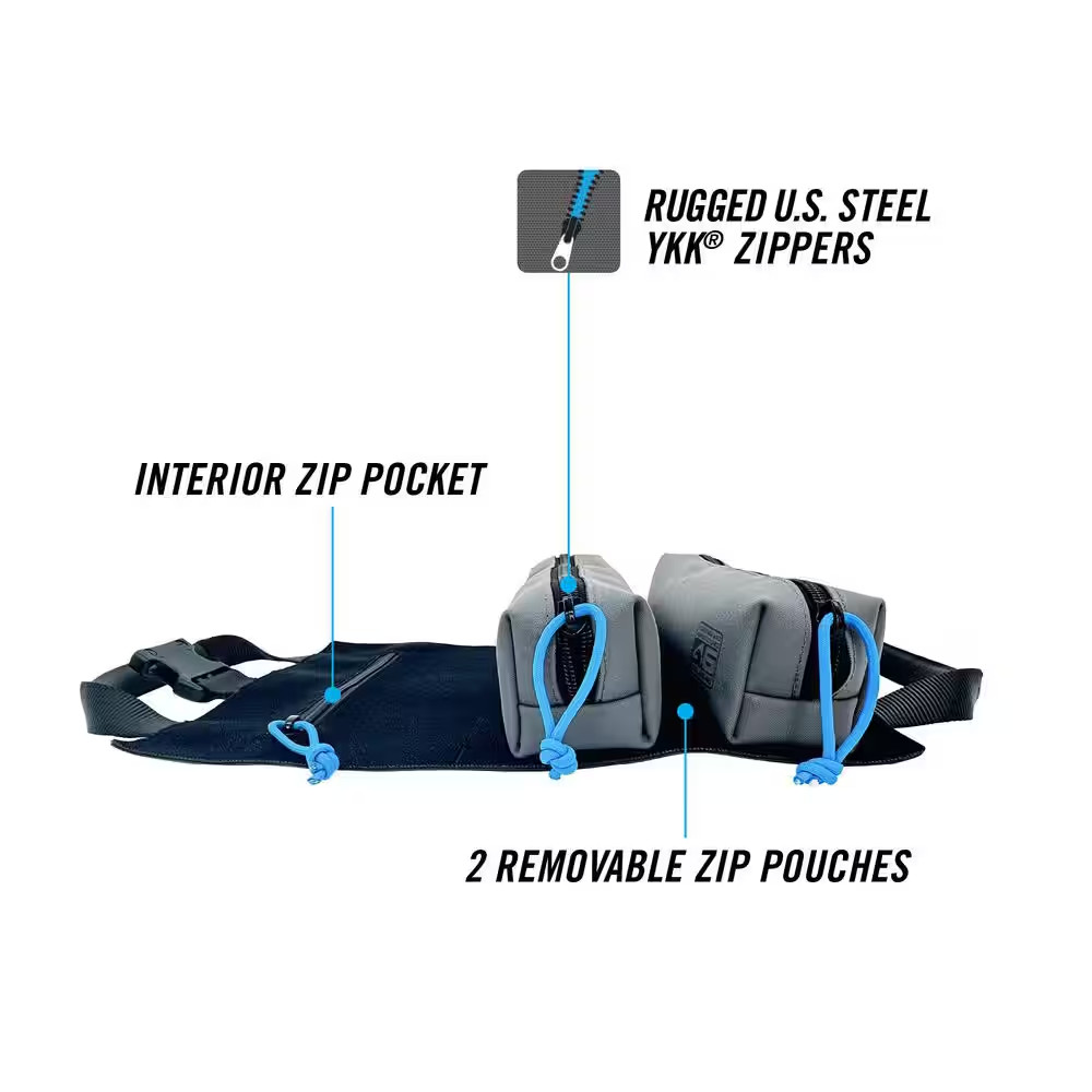10.5 In. PRO 2-Pouch Tool Roll System Grey Fused with Black