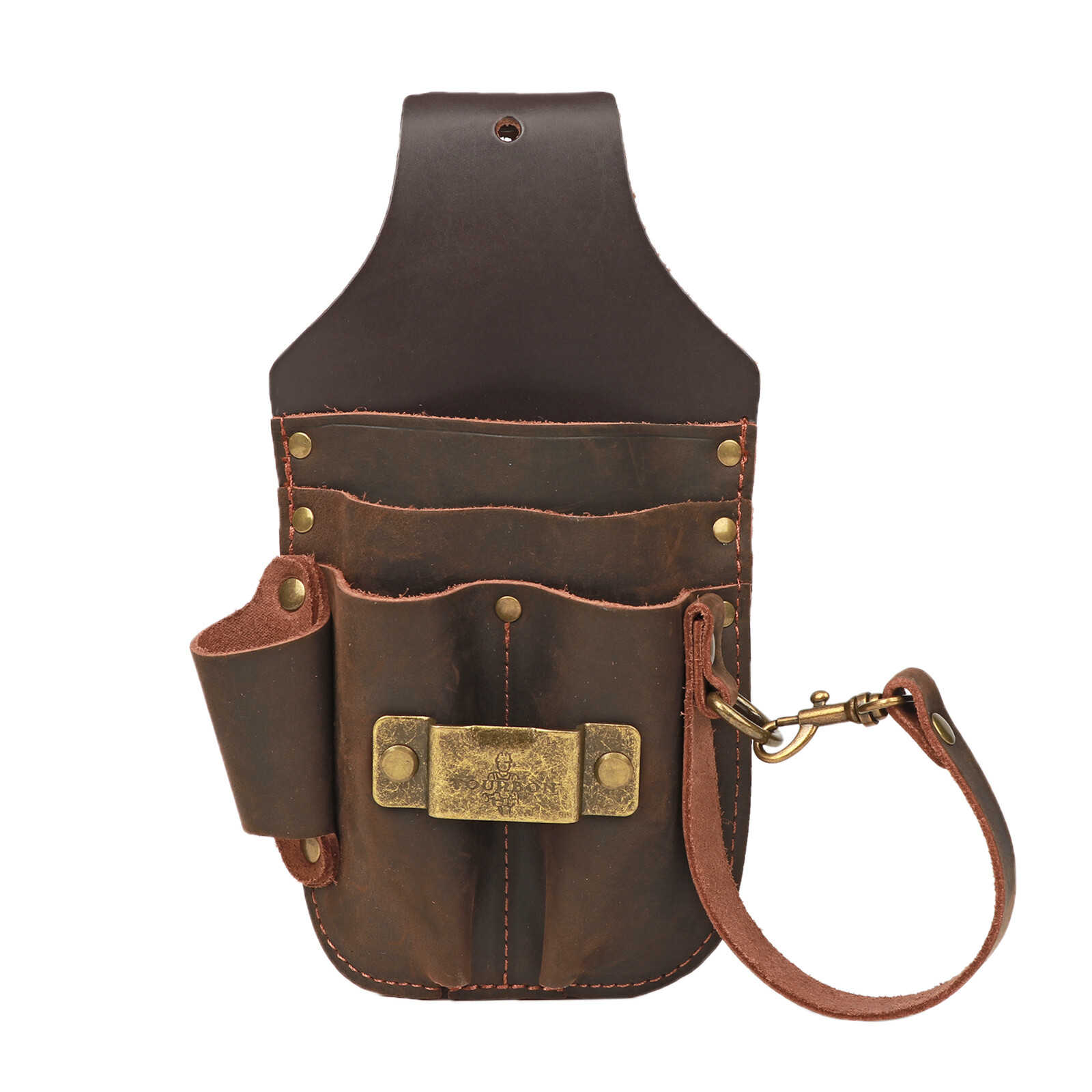 Tourbon Leather Tool Holster Electric Tape Thong Tunnel Pouch 5 in 1 Belt Holder