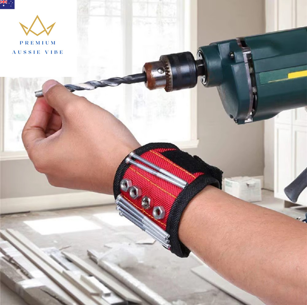 Portable Magnetic Tool Bag Wristband Woodwork Electrician Wrist Tool Belt with T
