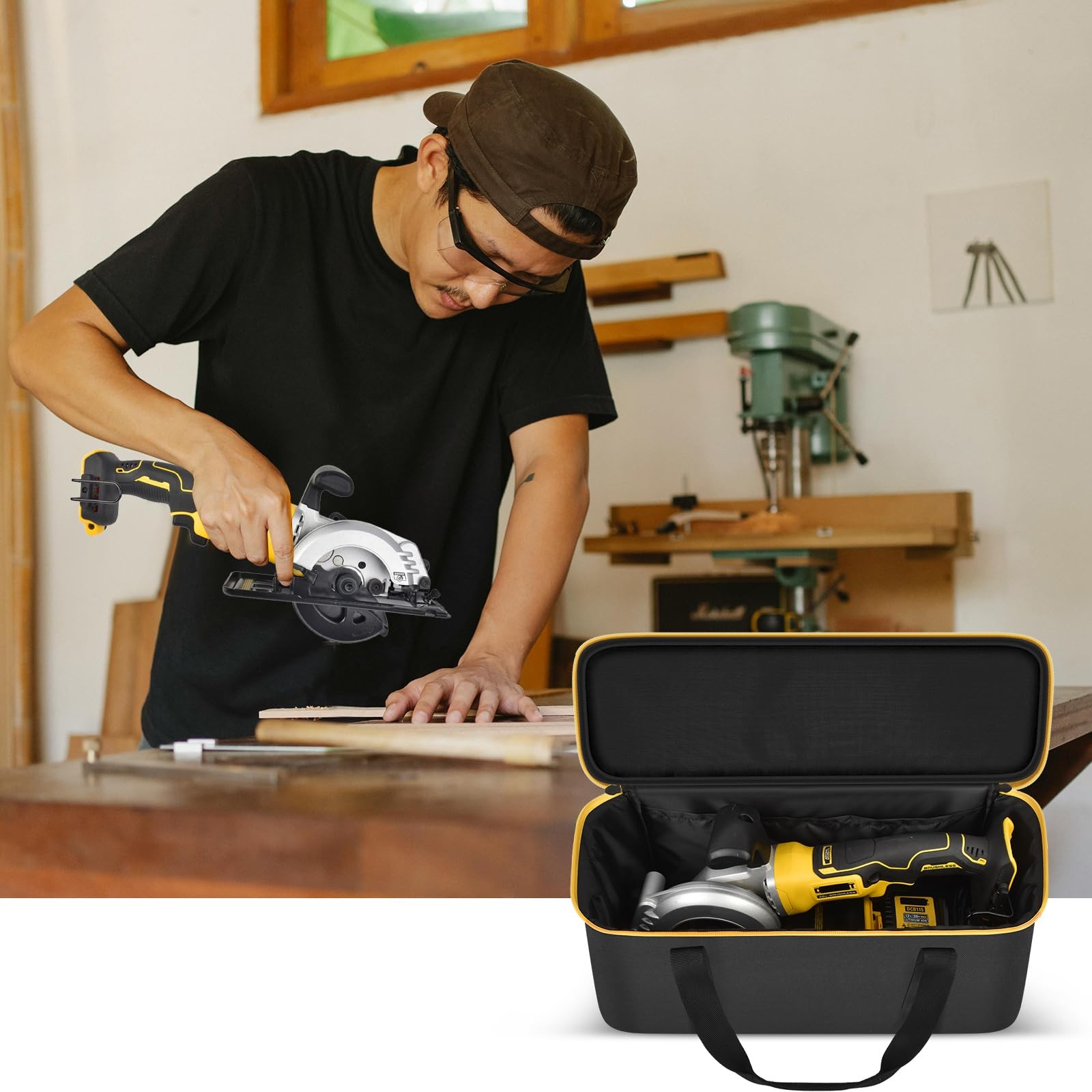 Circular Saw Bag for DEWALT ATOMIC 20V MAX 4-1/2″/ for DOVAMAN/for Worx WX439…