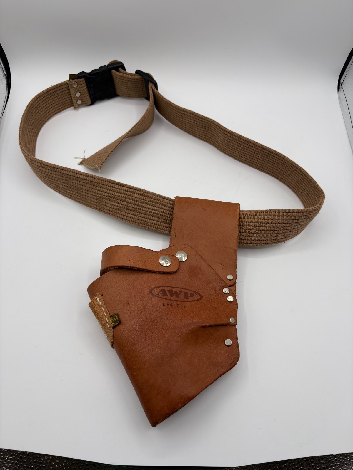 AWP Leather Drill And Bit Tool Belt Holster K-410-RL **W/ belt!