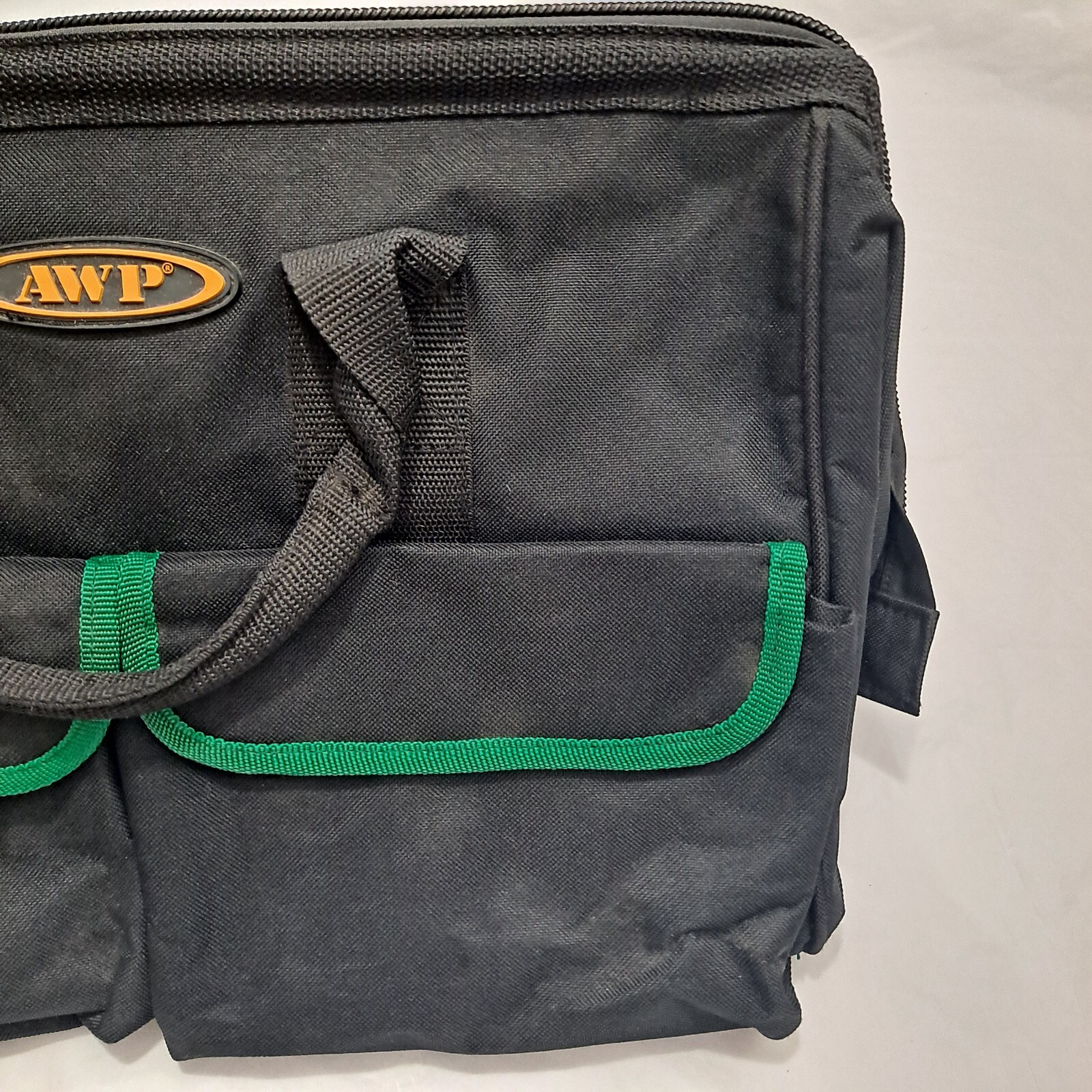 AWP Tool Bag Work Tote Black Green Barber w/ Handles