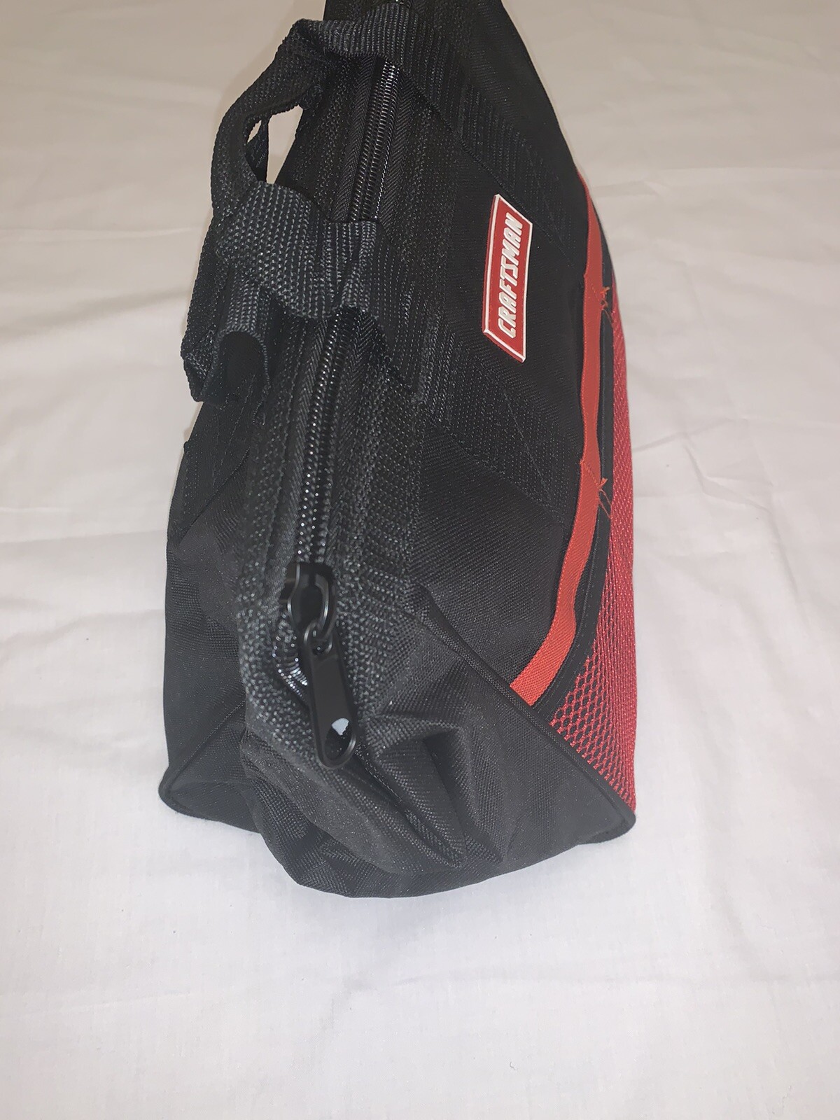 Craftsman 13”Tool Bag 37537Large Mouth Storage Bag Small Tools Black Red Used