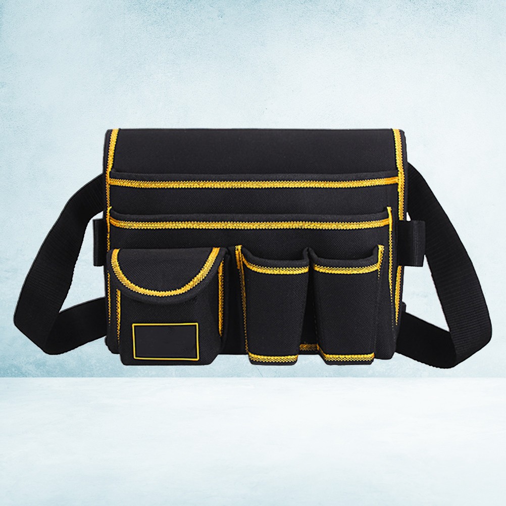 Multipocket Design Tool Bag Black Barbers Hairdressing 1Set 9.8×8.3×3.1in