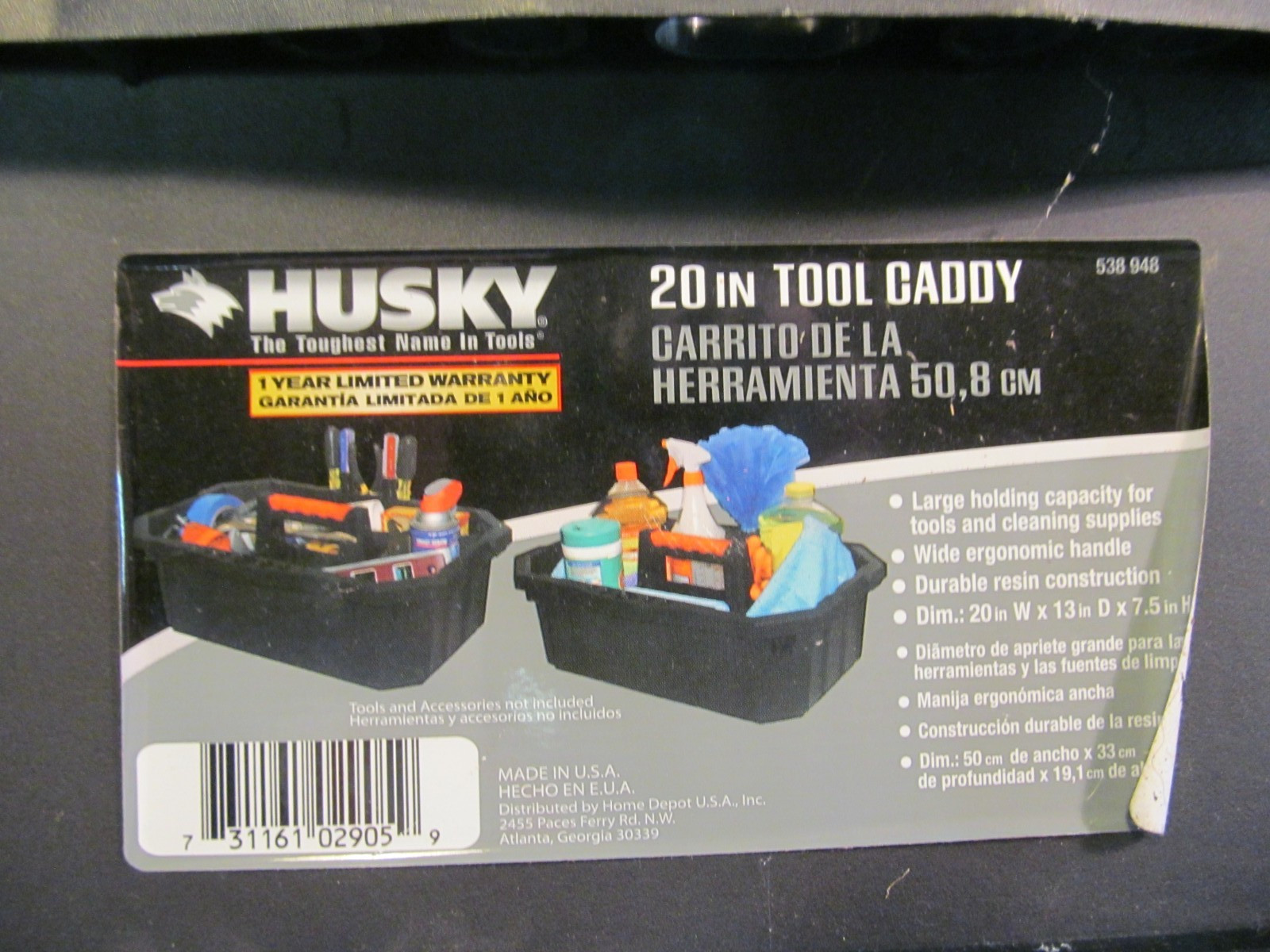 HUSKY 20″ TOOL CADDY 538 948