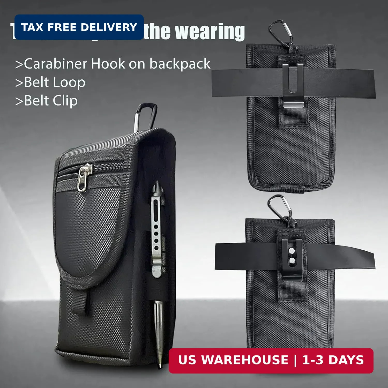 Belt Tool Pouch,Tactical Utility Pouch, Heavy-Duty Nylon EDC Multitool Organizer