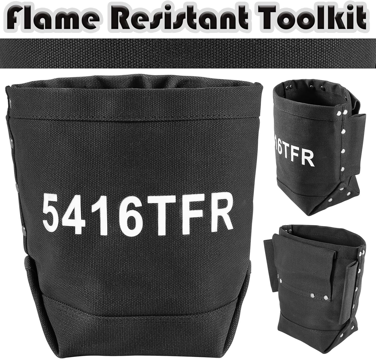 Flame retardant tool kit with replacement probe tip hole Black Water Repellent