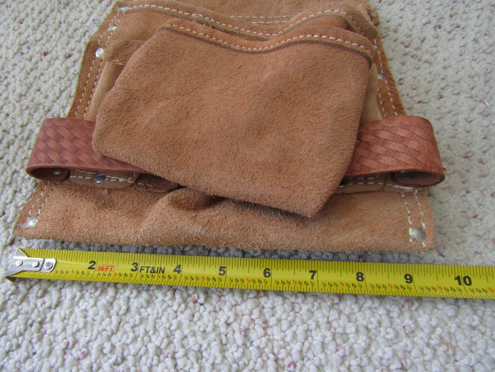 Rooster ProSelect RE-823 Nail Tool Suede Leather Pouch Bag Heavy Duty 11×9.5 NEW