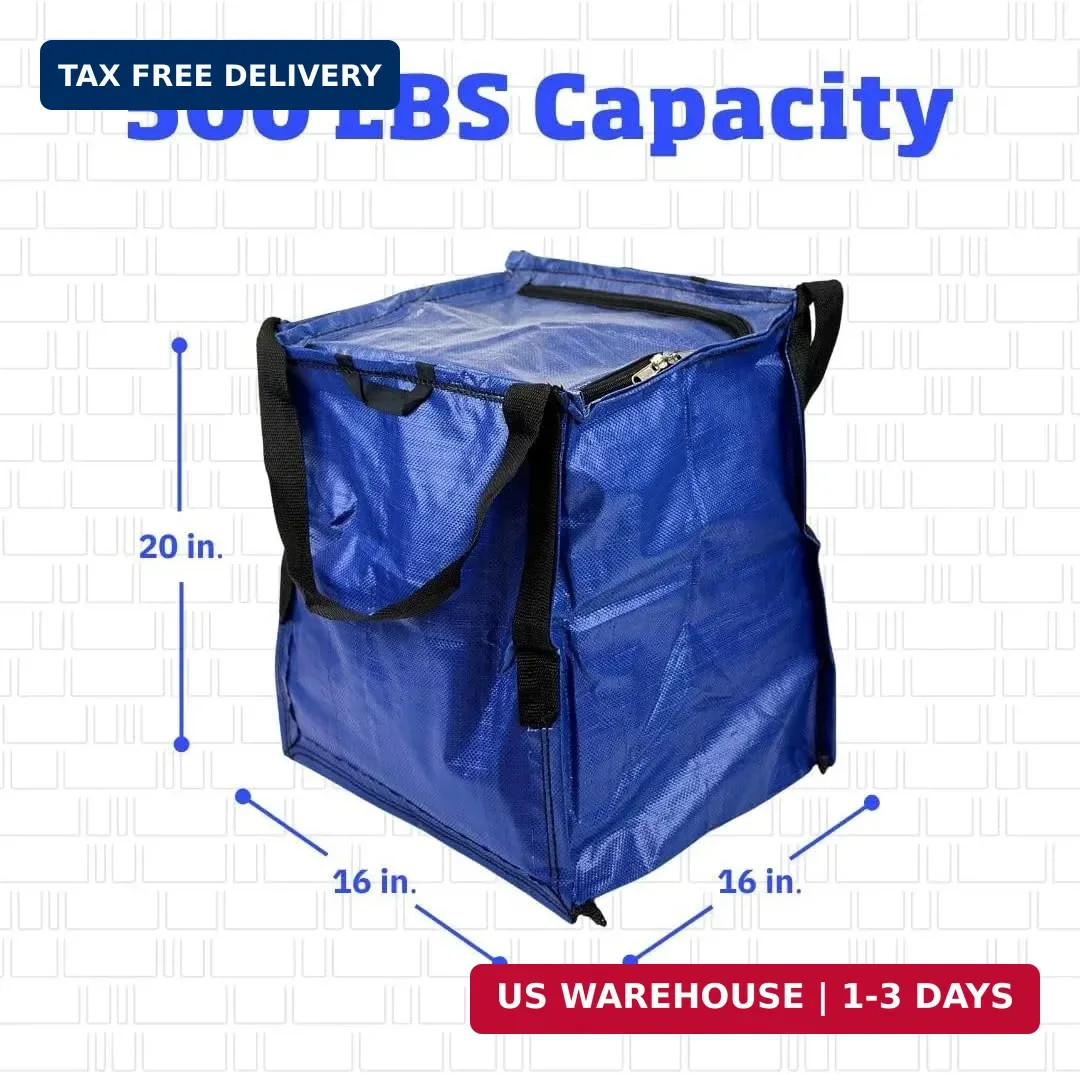 DURASACK Heavy Duty Storage Tote Bag with Zipper Top 22-Gallon Rugged Woven Poly