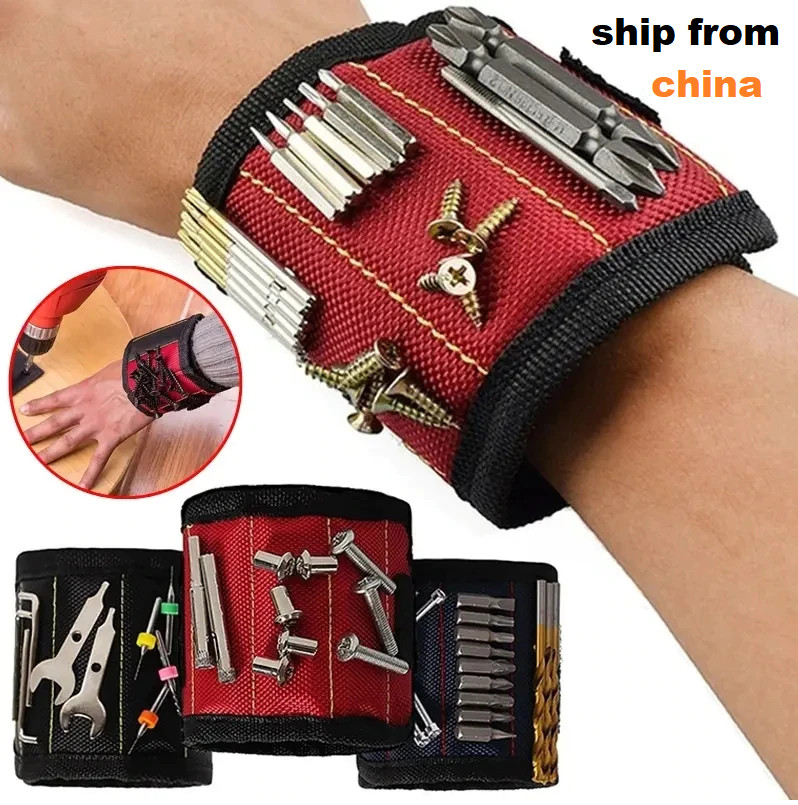 STRONG Magnetic Wristband Portable Magnet Tool Bag Wrist Band Support screw bolt