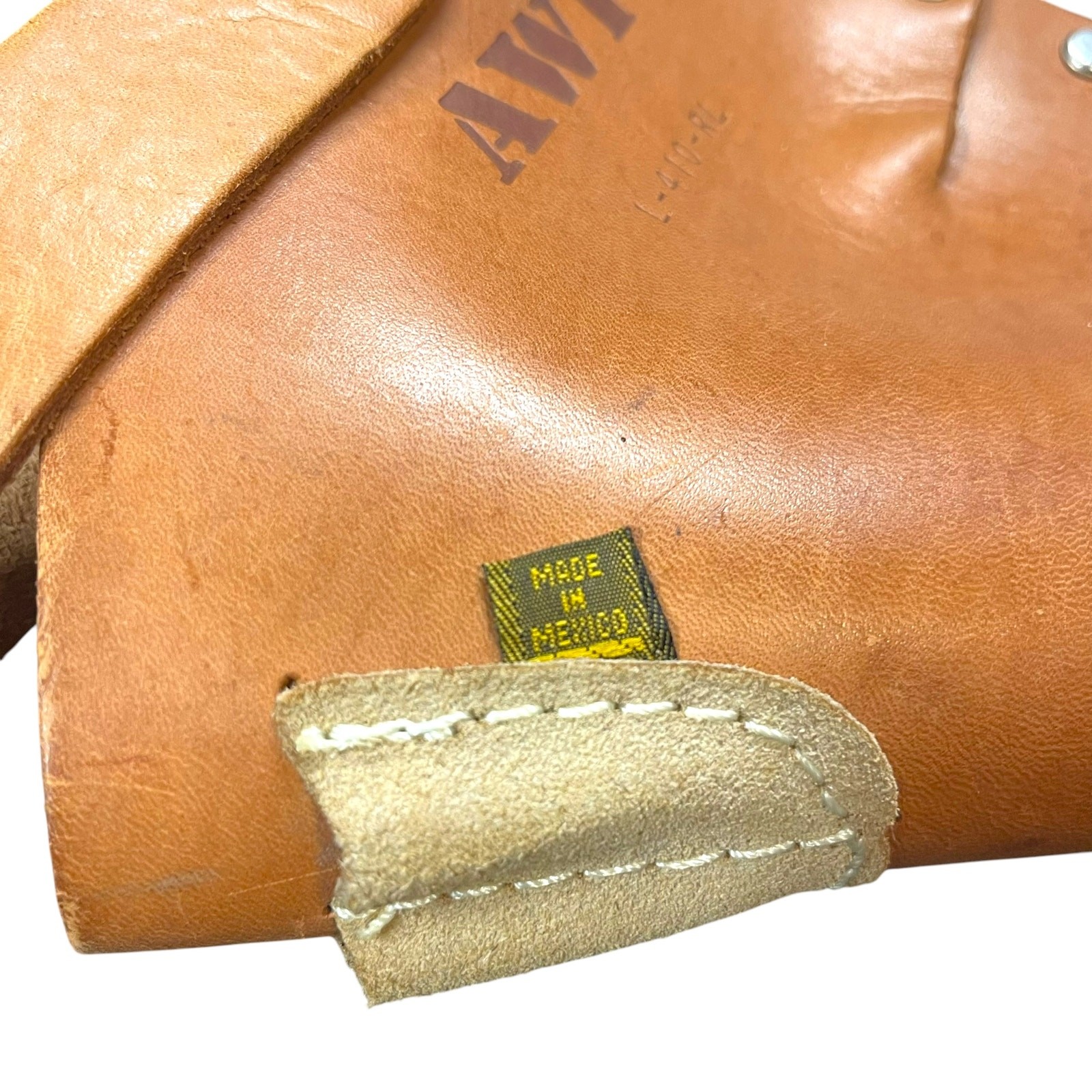 AWP L-410-RL Leather Electric Drill Holster Tool Belt Holder Made in Mexico