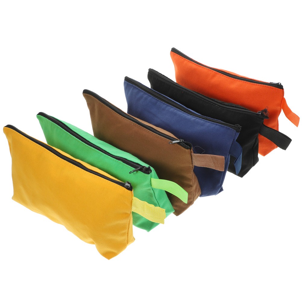 6Pcs Tool Storage Bag Zipper Closure Pouch for Various Tools