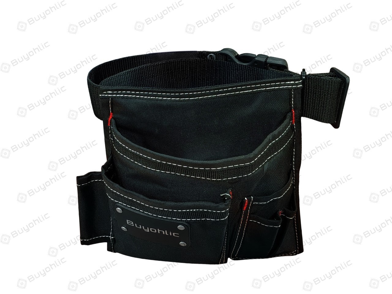Canvas Tool Pouch Bag – Single Side 5-Pocket Work Apron with Adjustable Belt