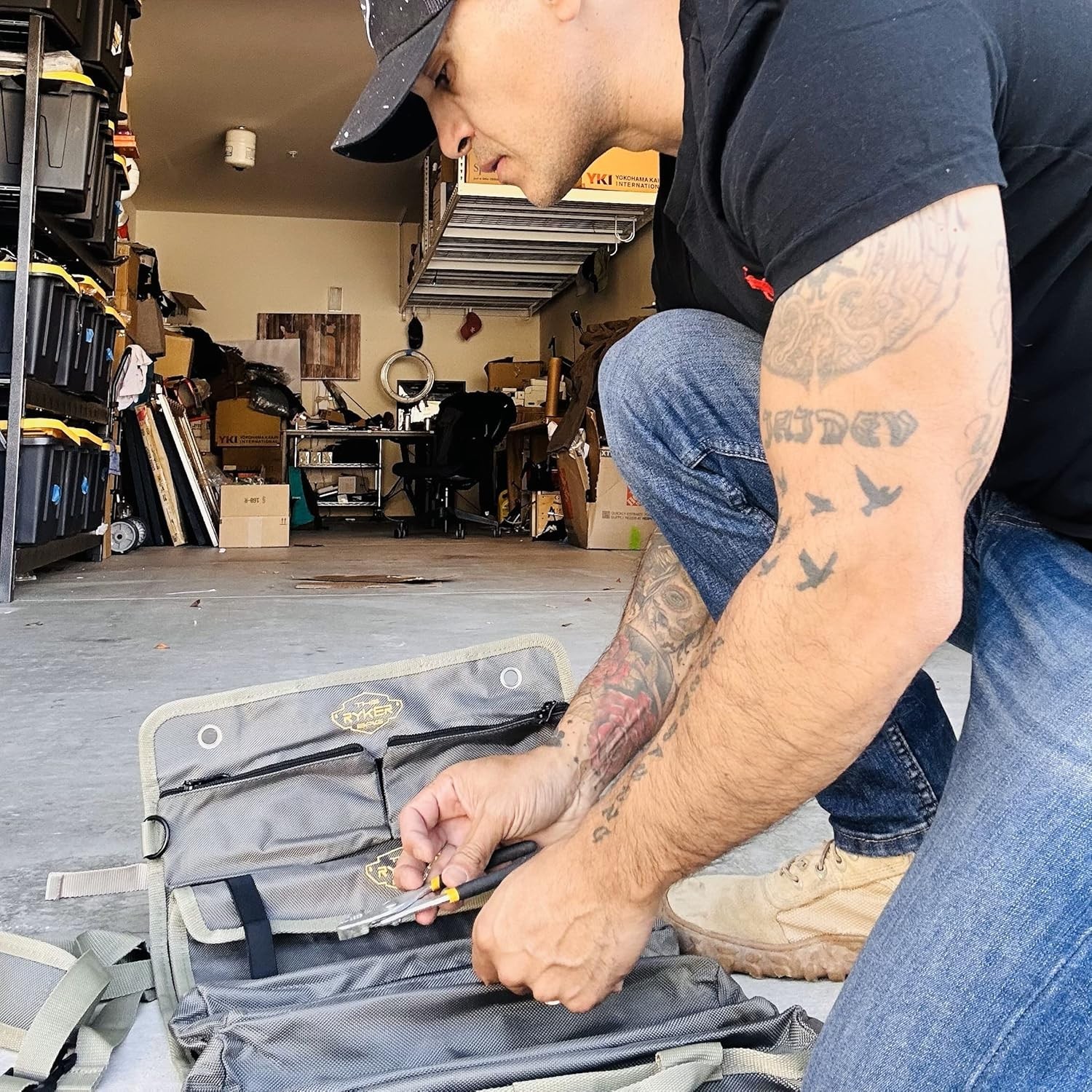Foldable Tool Bag with Wrench Holder – Rugged Canvas Design