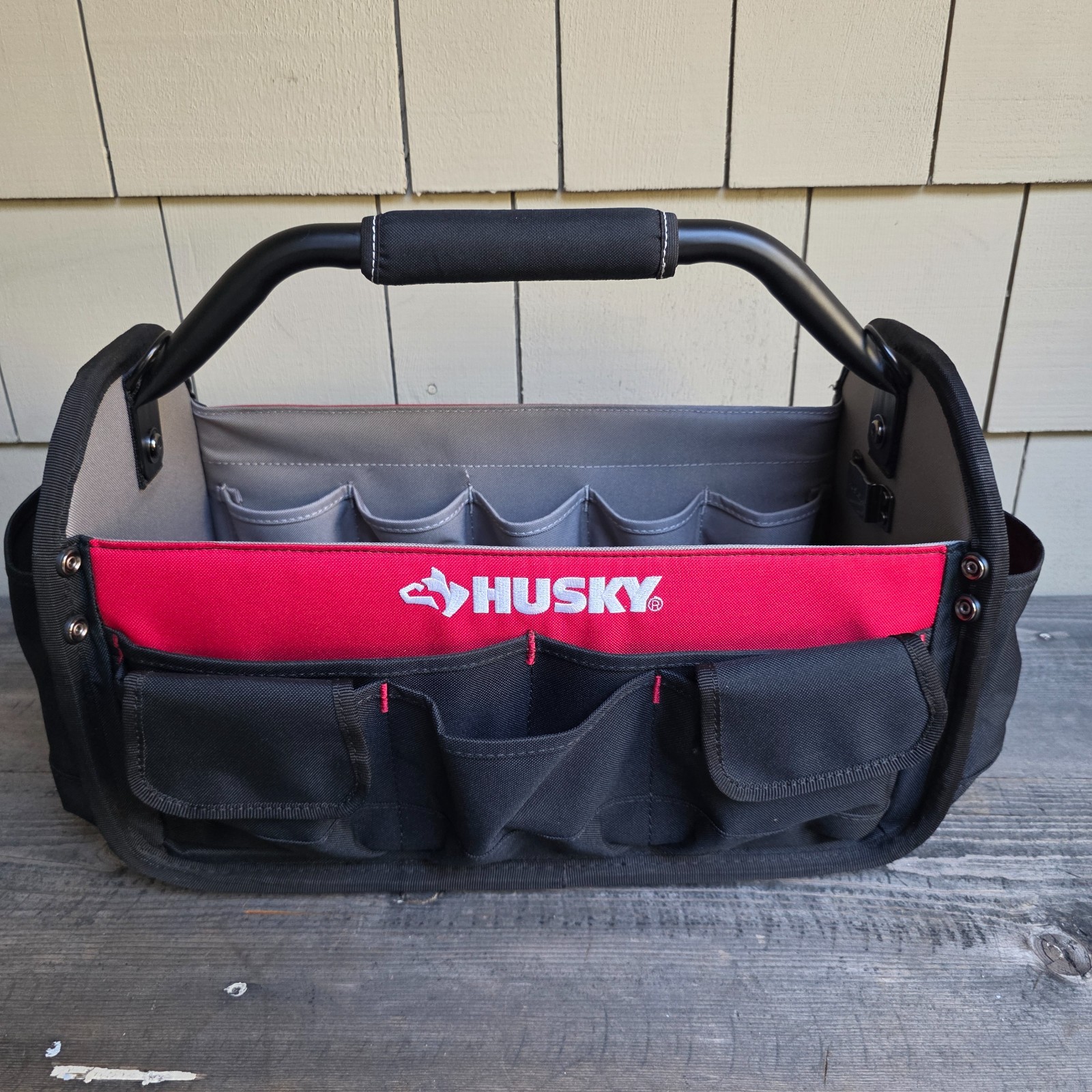 Husky 17in 18 Pocket Open Top Tool Bag