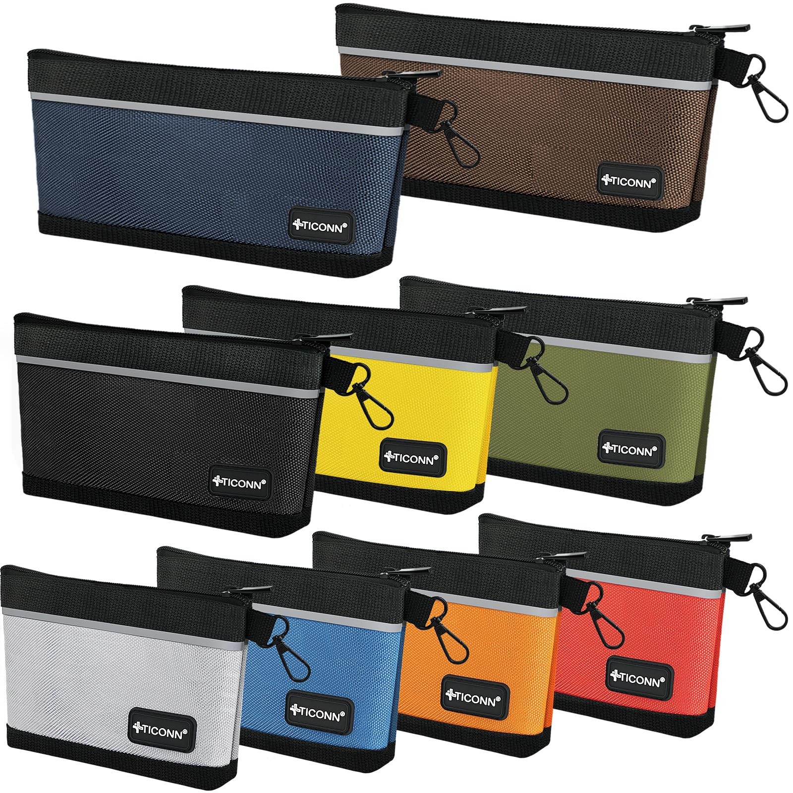 Tool Pouches with Zipper, 1680D Oxford Small Tool Bags, Waterproof Utility Ba…