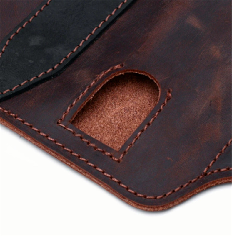 Leather Sheath Pocket Organizer Multi Tool Storage Belt Waist Bag for Camping