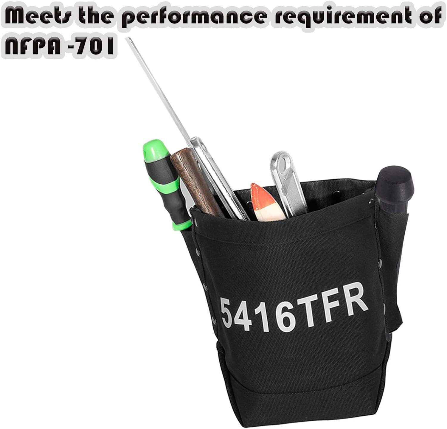 Flame retardant tool kit with replacement probe tip hole Black Water Repellent