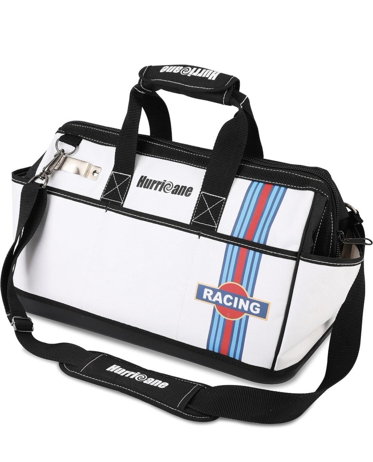 Hurricane 16in Open Mouth Tool Bag Polyester w/Handle Shoulder Strap Metal Frame