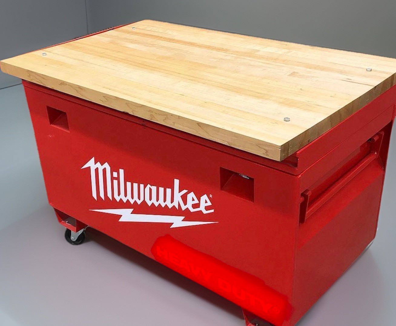Milwaukee Electric lTool Mobile Tool Storage, Heavy Duty Metal & Wood Top