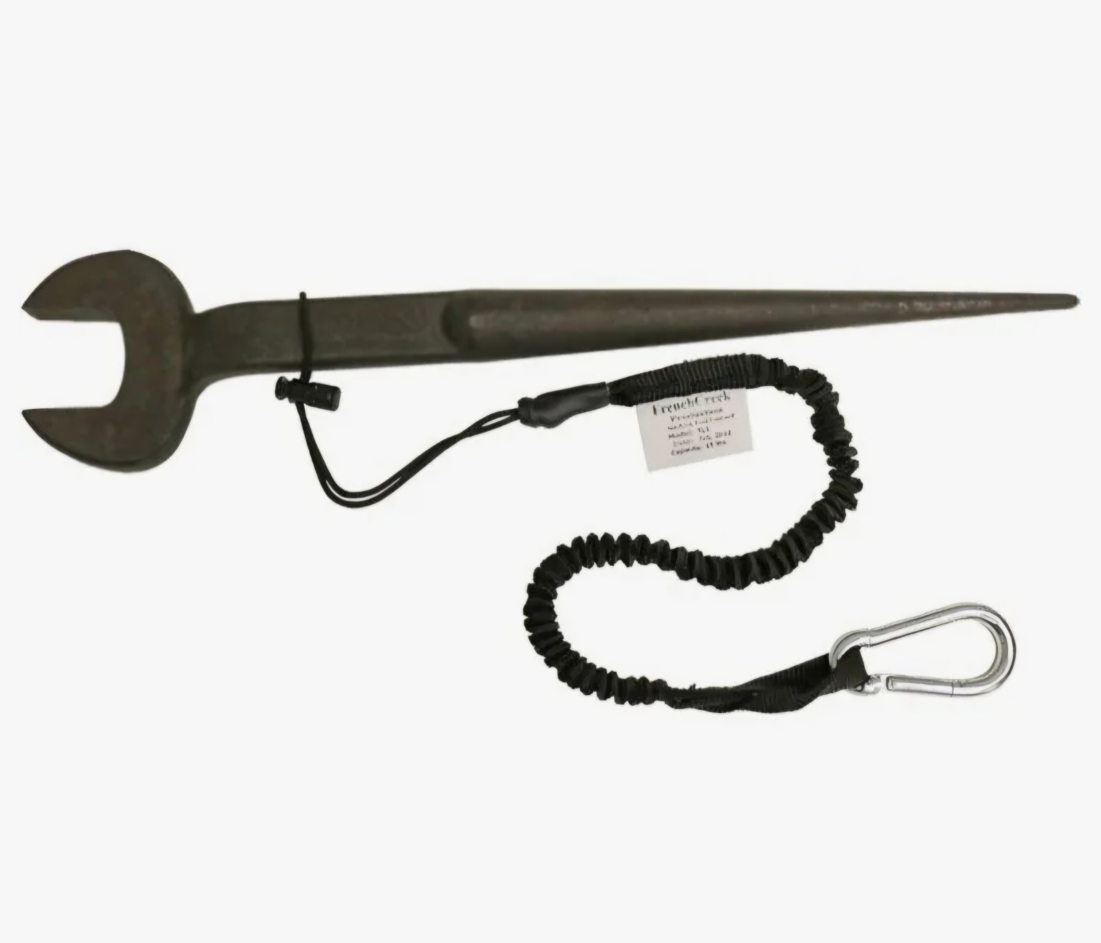 French Creek Precision 5211 Shock Absorbing Tool Lanyard 2 lb Black/Silver