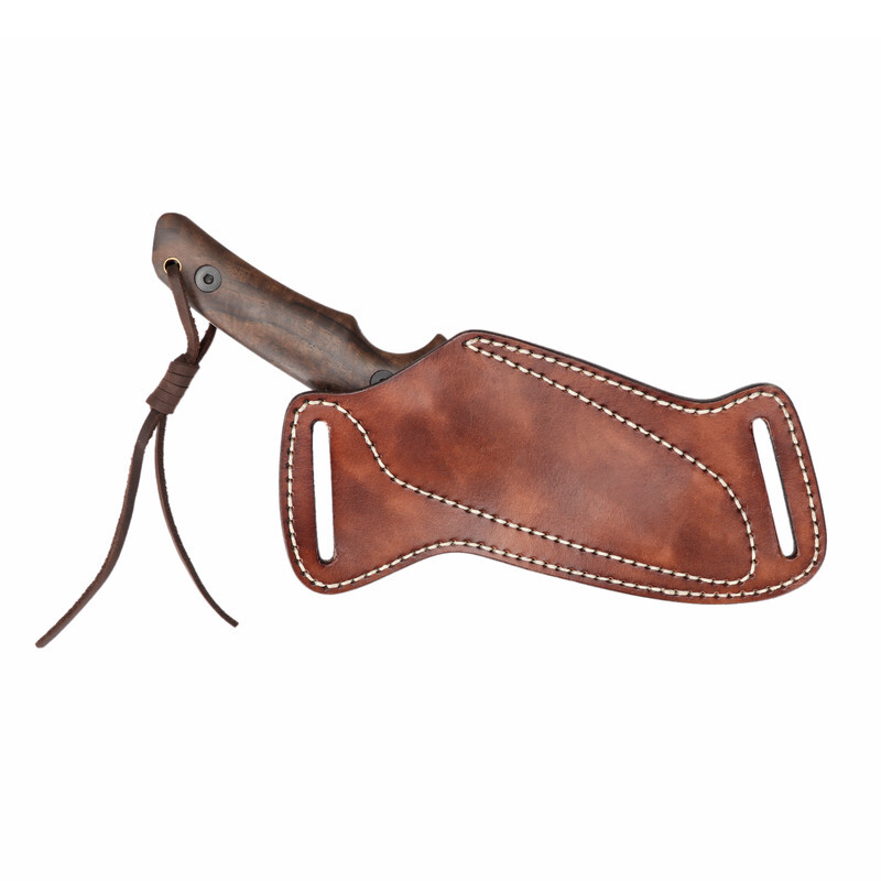 TOURBON Slanted Pancake Knife Sheath Fixed Blade Belt Holster Hunting Camping