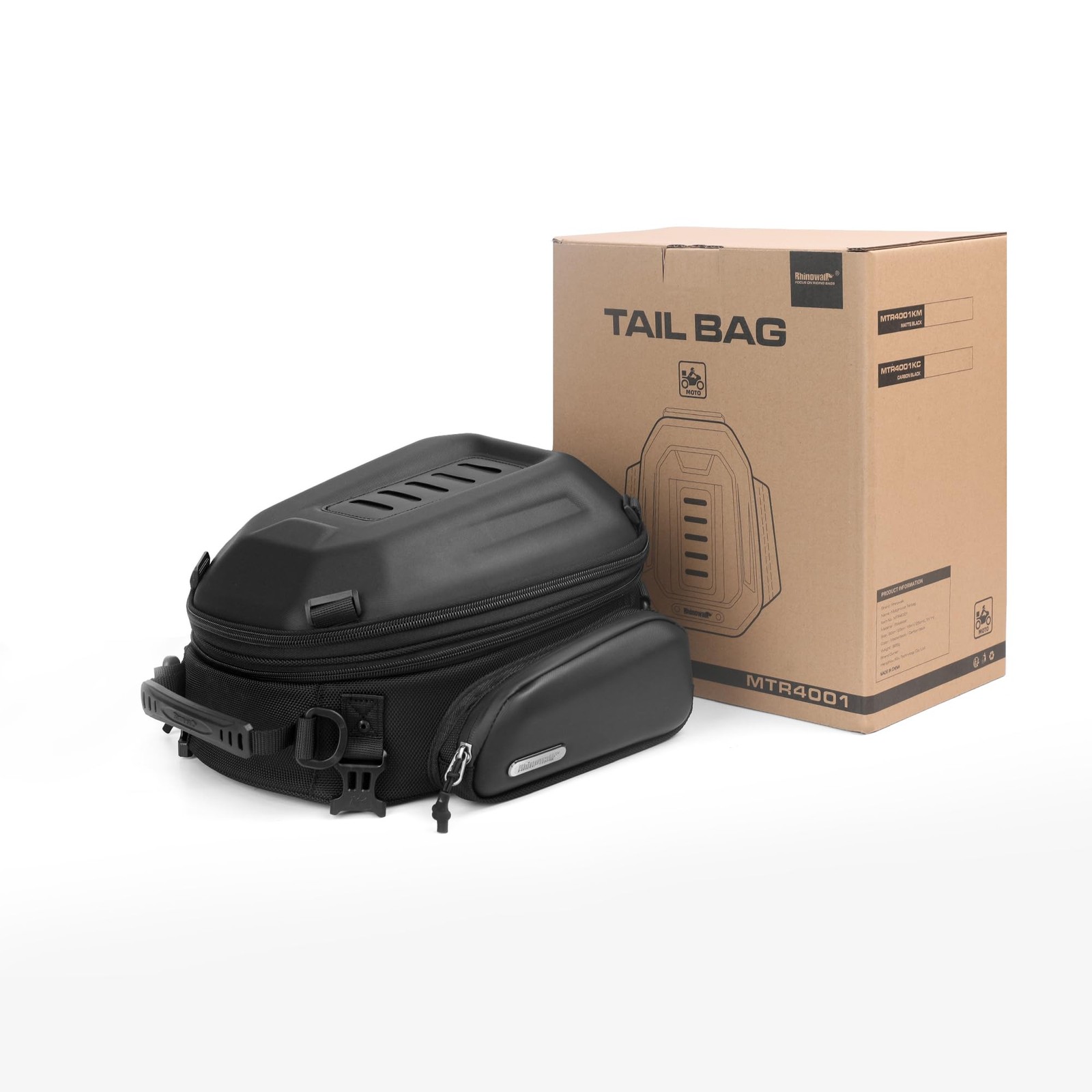 Motorcycle Tail Bag Expandable Hard Shell Motorcycle Travel Luggage 12L-18L W…