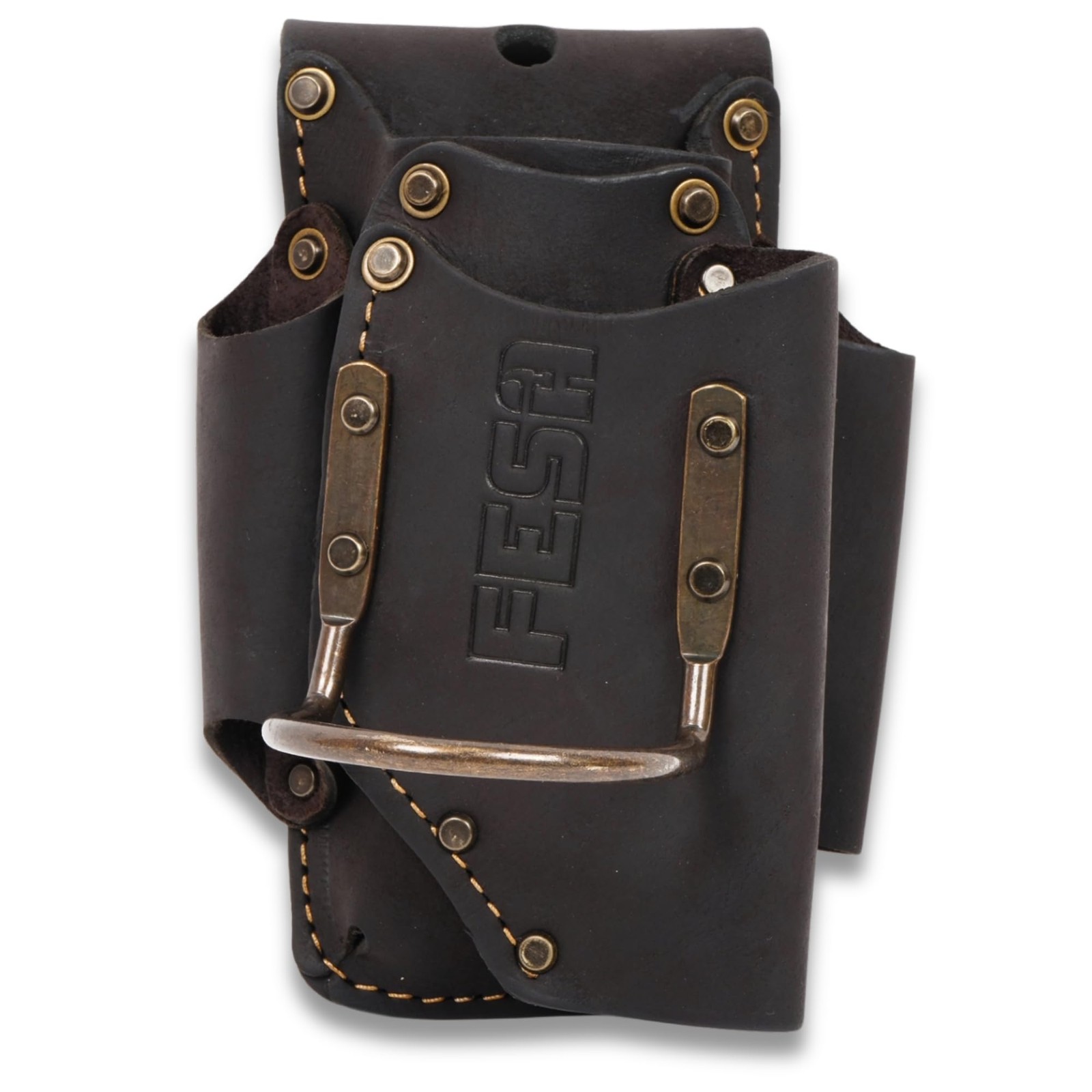 Small Leather Tool Pouch 5in1 Heavy Top Grain Steel Hammer Loop 3 Inch
