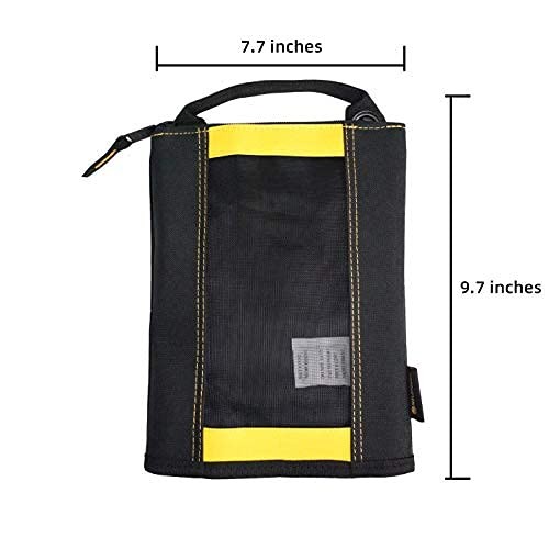 Canvas Zipper Tool Pouch Zipper Bag -Fastener bag with Mesh Window and Hangin…