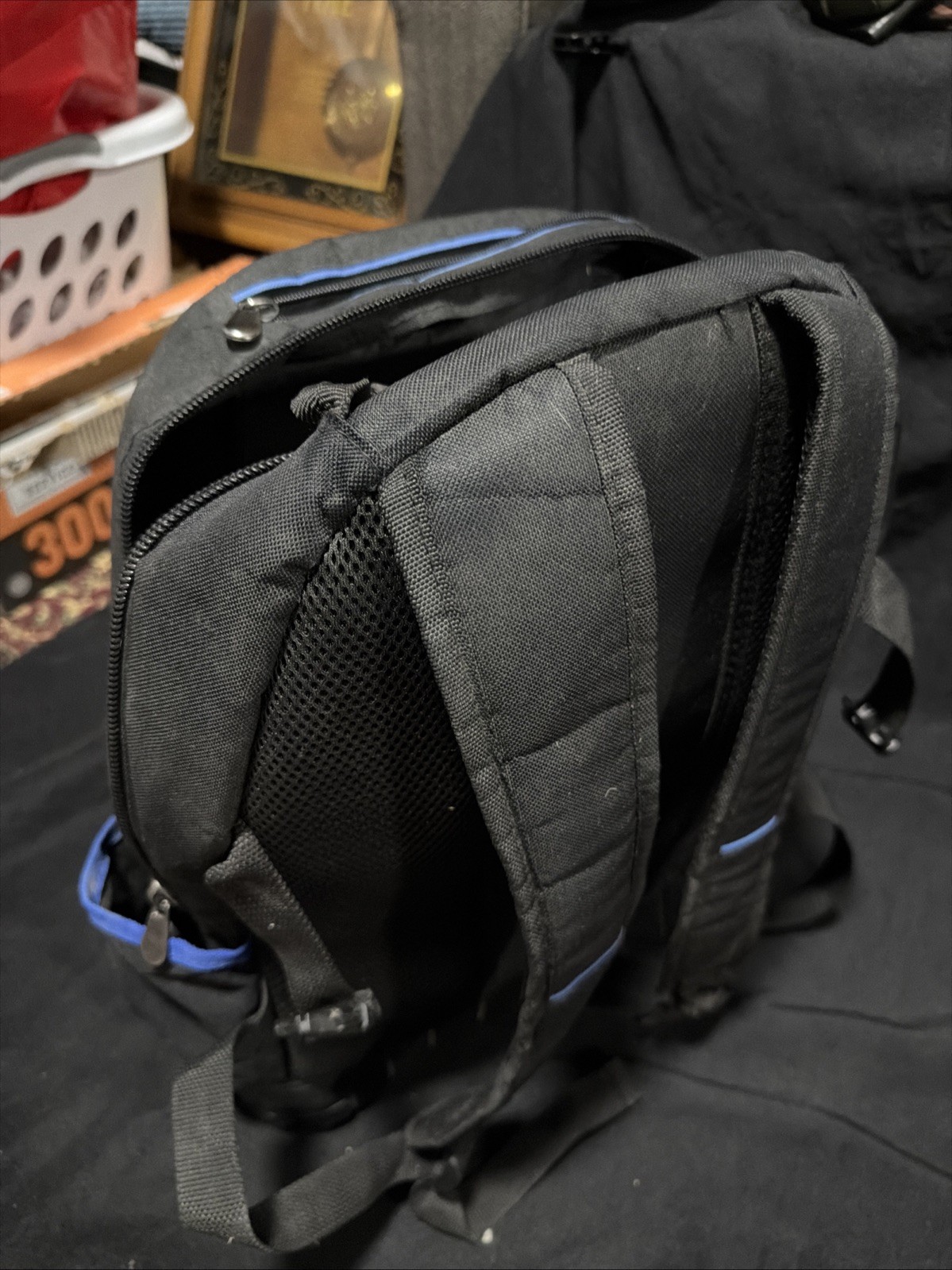 Carlyle Tools by Napa Tool Backpack Hard Bottom, Black/Blue with Tool Insert