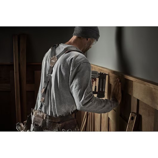 DeWALT DWST550116 Durable Leather Construction Tool Belt Suspenders