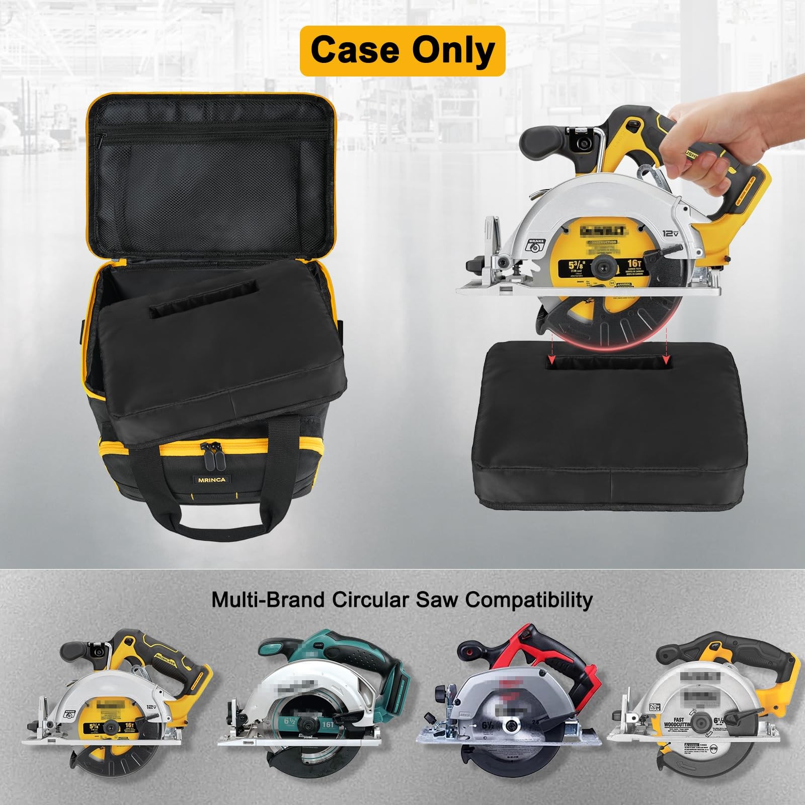 Tool Bag Compatible with DEWALT 20V MAX Circular Saw DCS391B/DCS565B, Milwauk…