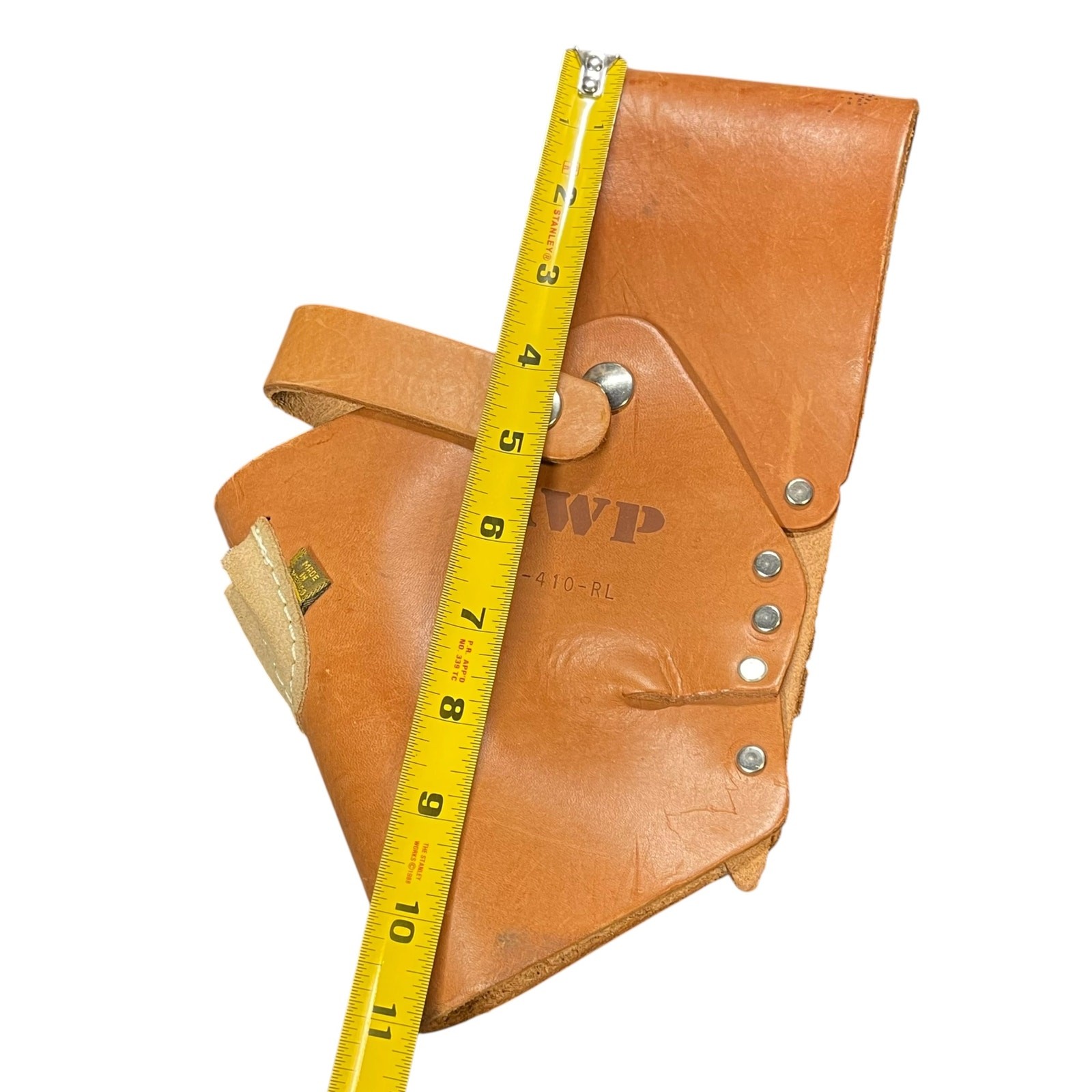 AWP L-410-RL Leather Electric Drill Holster Tool Belt Holder Made in Mexico