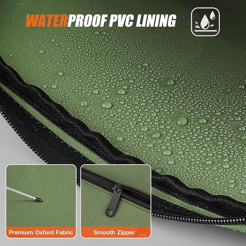 Heavy Duty Tool Pouch Waterproof Oxford Fabric Dual Compartment EDC Bag New