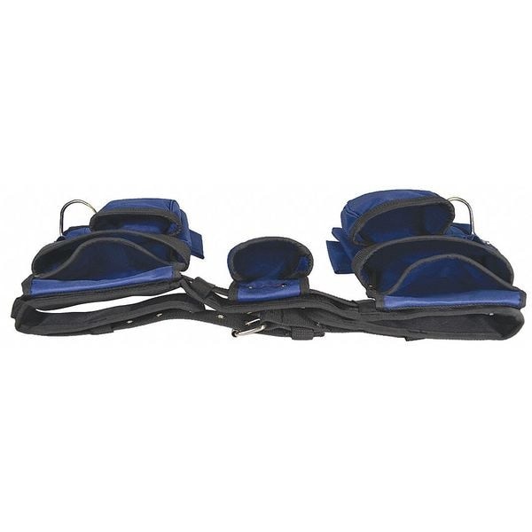 Westward 5Mzp5 Tool Belt, Tool Belt, Black, Polypropylene, 18 Pockets