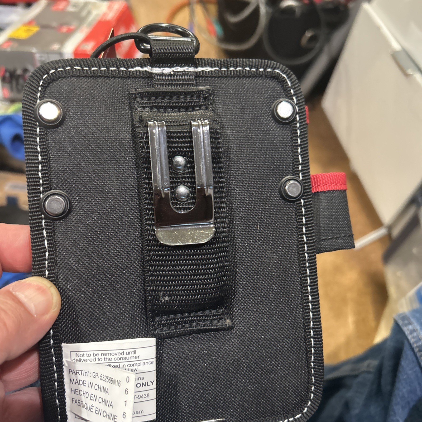 HUSKY Tool Bag 5 in. Driver Wall Pouch Belt Clip Screwdriver Holder Organizer