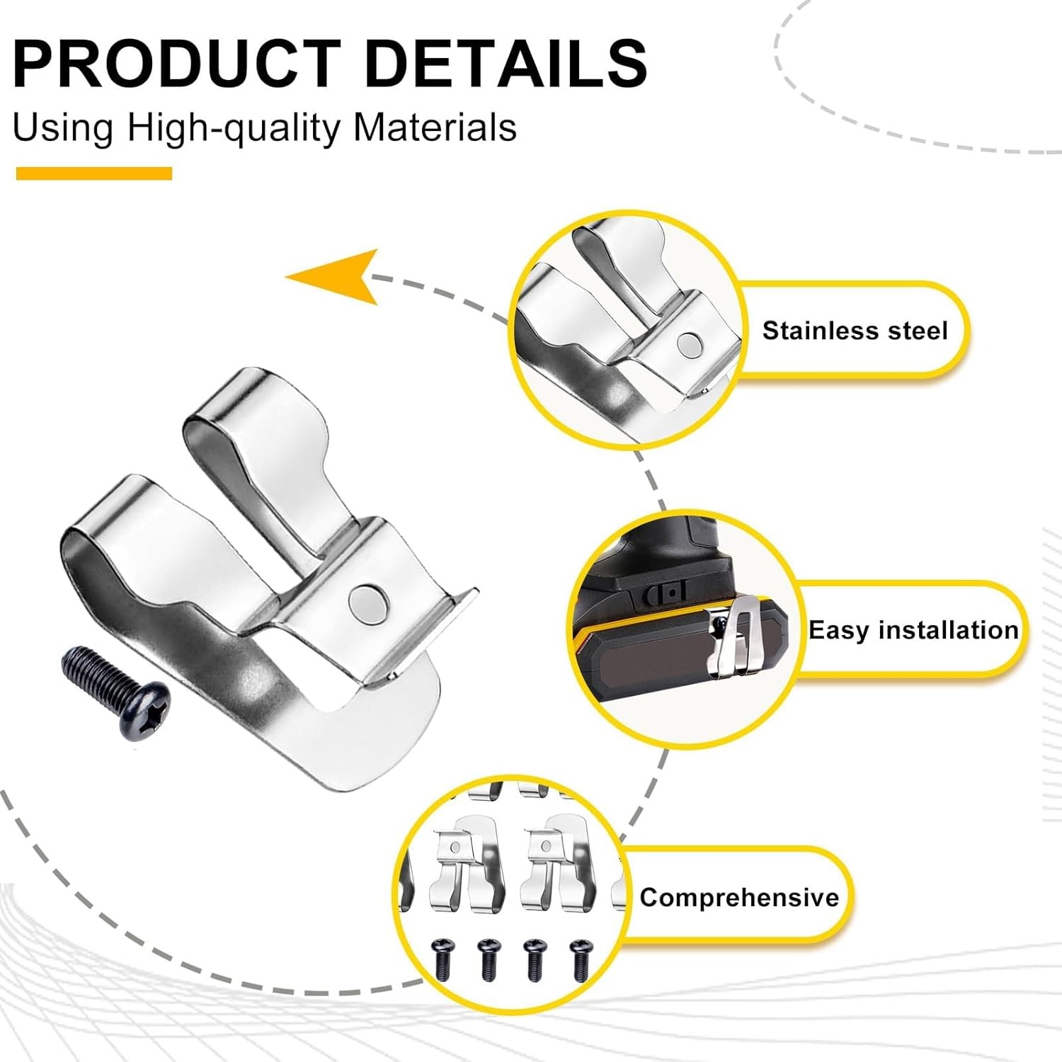 Ryobi Ridgid 18 Volt Tool Belt Hook Clip Screw Accessory for 18V Tools