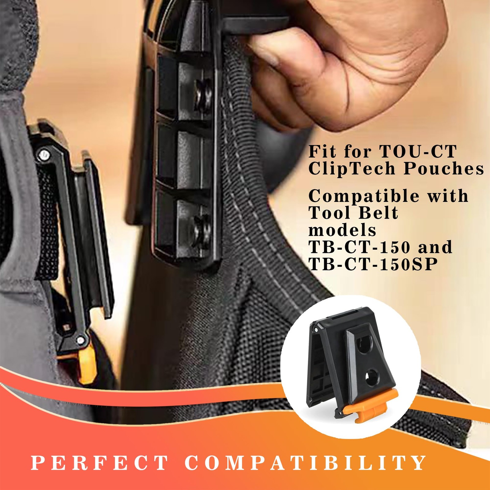 2 Pcs Tool Belt Clip for ToughBuilt Tool Belt & Pouches | Compatible with TOU…