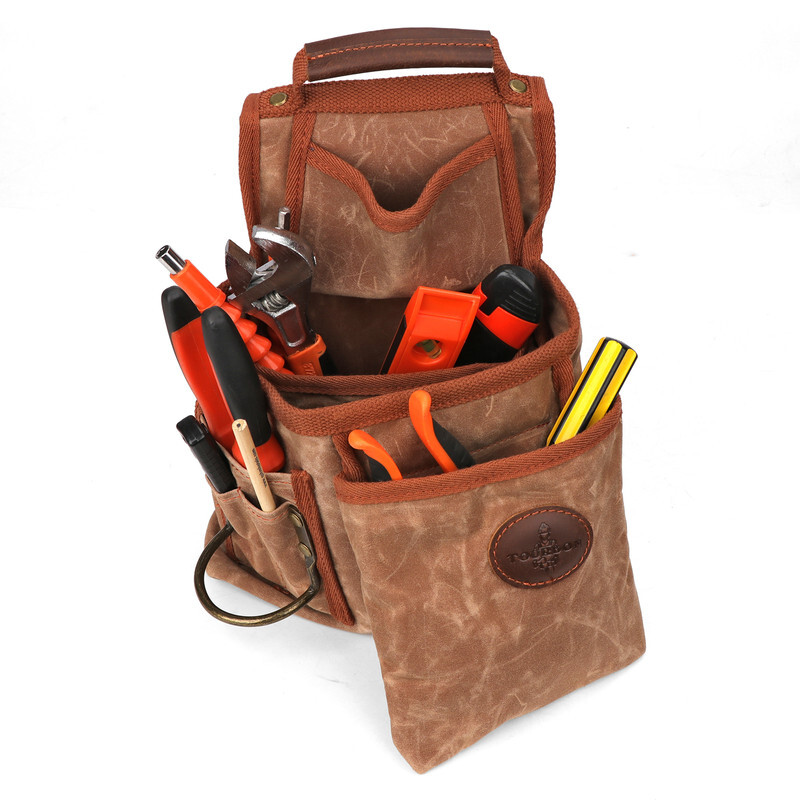 TOURBON Electrician/Carpenter’s Tool Construction Bag Suspender Rig Belt Bag L