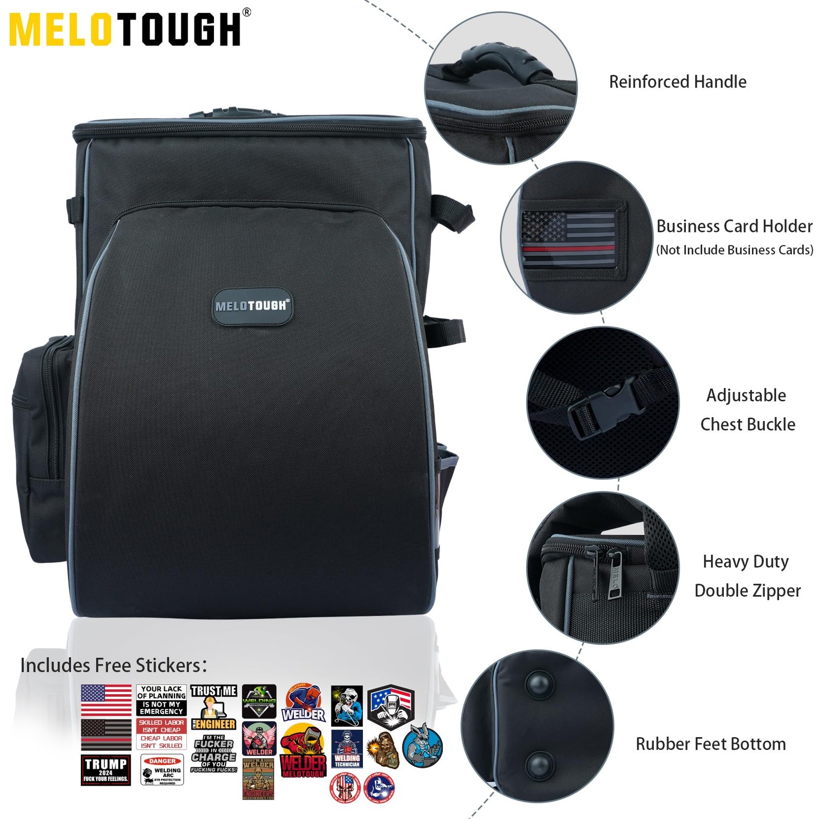 Welding Tool Backpack Large Capacity Welding Bag for Tools and Helmet Extreme Ge