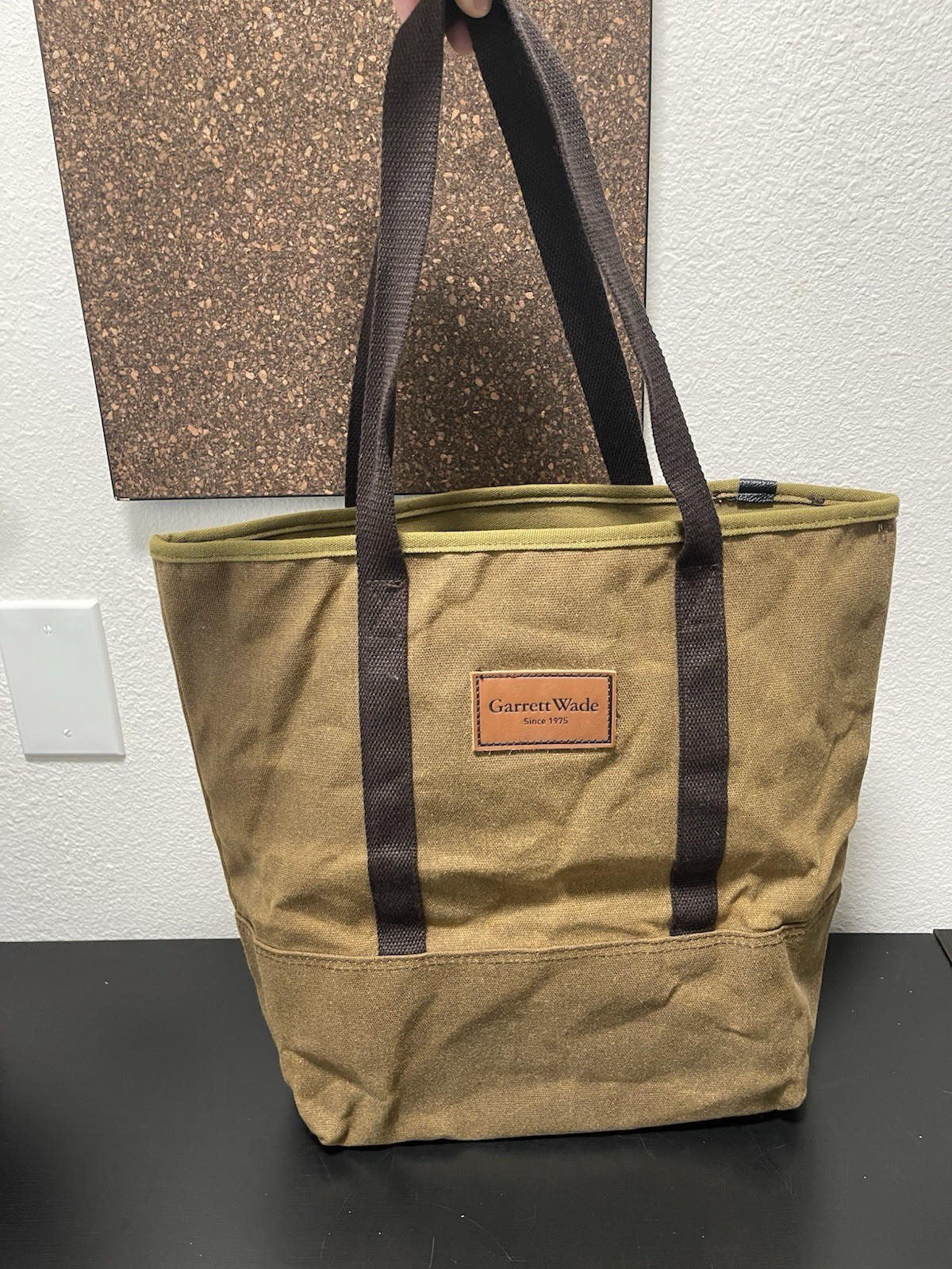 Garrett Wade Waxed Canvas Greenmarket Tote Bag Heavy Duty Utility Tool Grocery