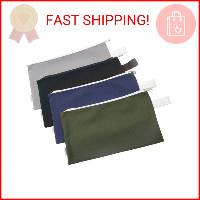 Augbunny 100% Cotton 16oz Heavy Duty Multi-purpose Canvas Zipper Tool Bag Organi