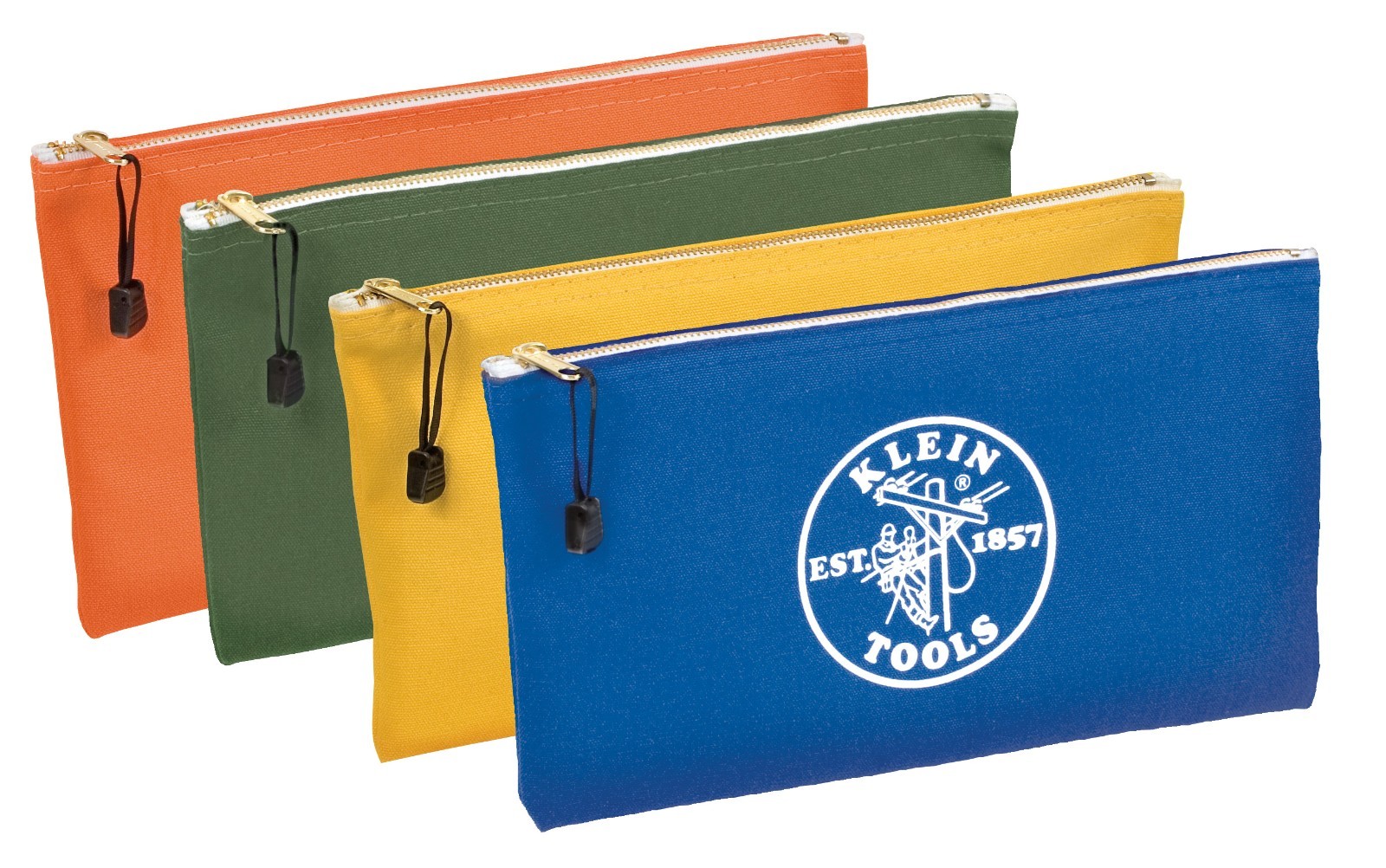 Klein Tools 5140 Canvas Bag 4 Pk Olive/Orange/Blue/Yellow