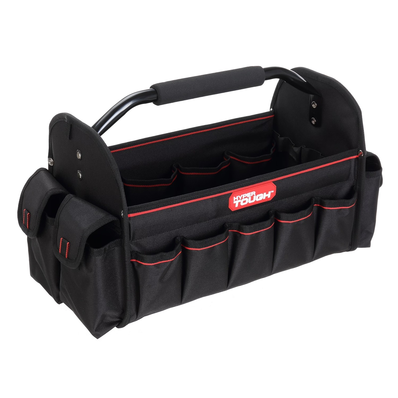 Hyper Tough 16-inch Open Top Tote with Soft Grip Handle