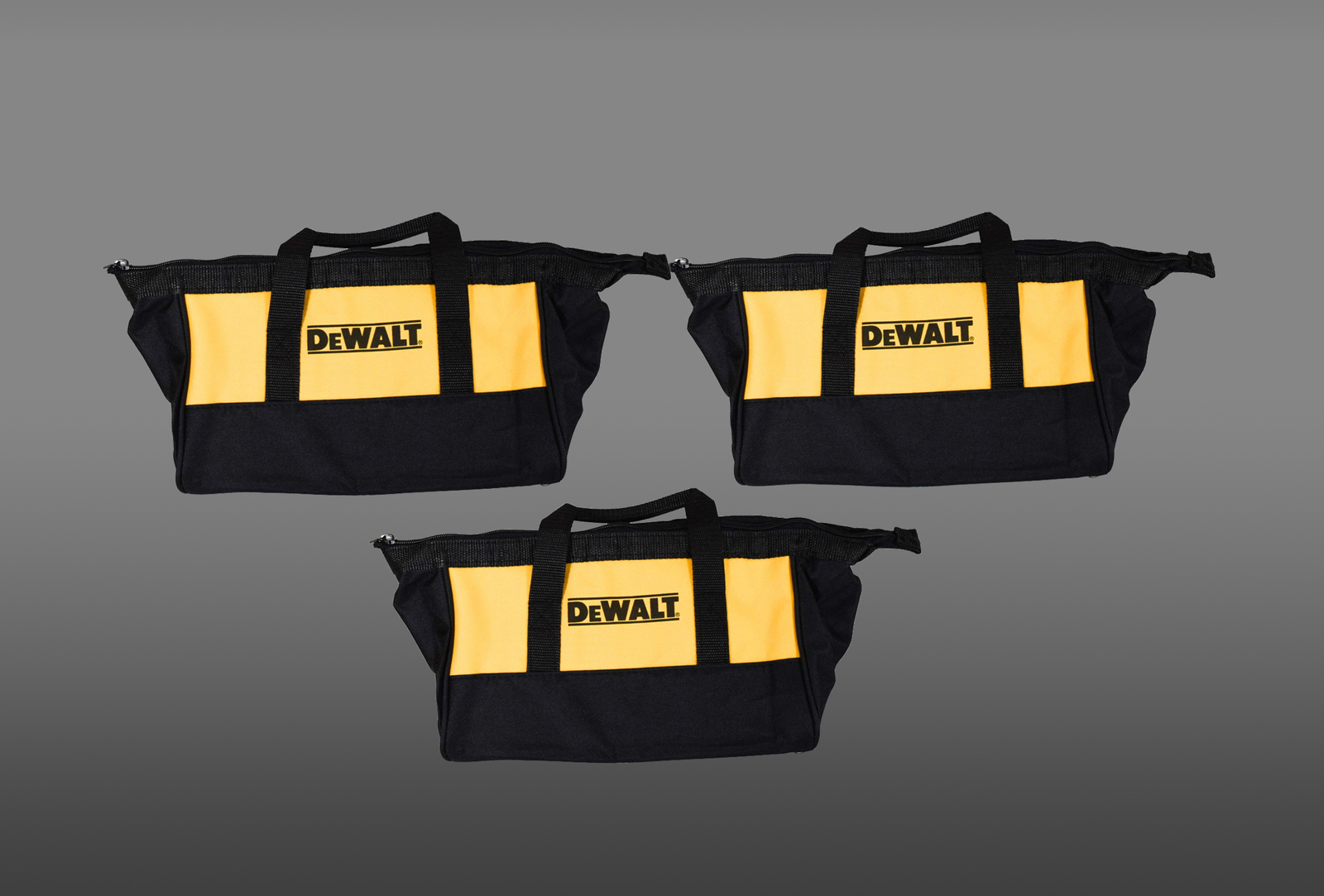 DeWalt BagDewalt11Yellow 11″ Yellow & Black Tool Bag Tools/Small Kits 3 Pack