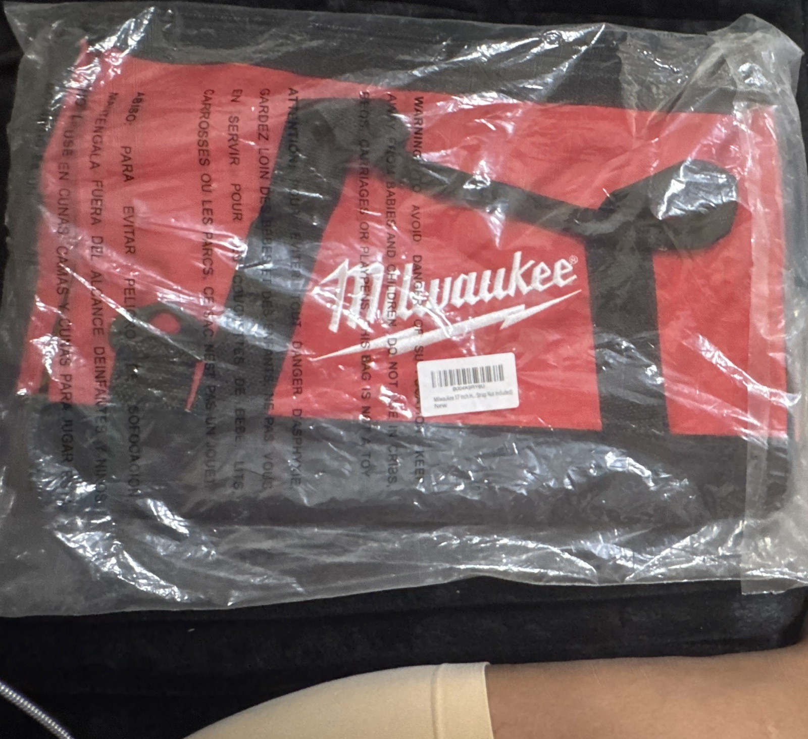 Milwaukee 17 in Tool Bag Red/Black Fabric w/ Handle (Strap Not Included)