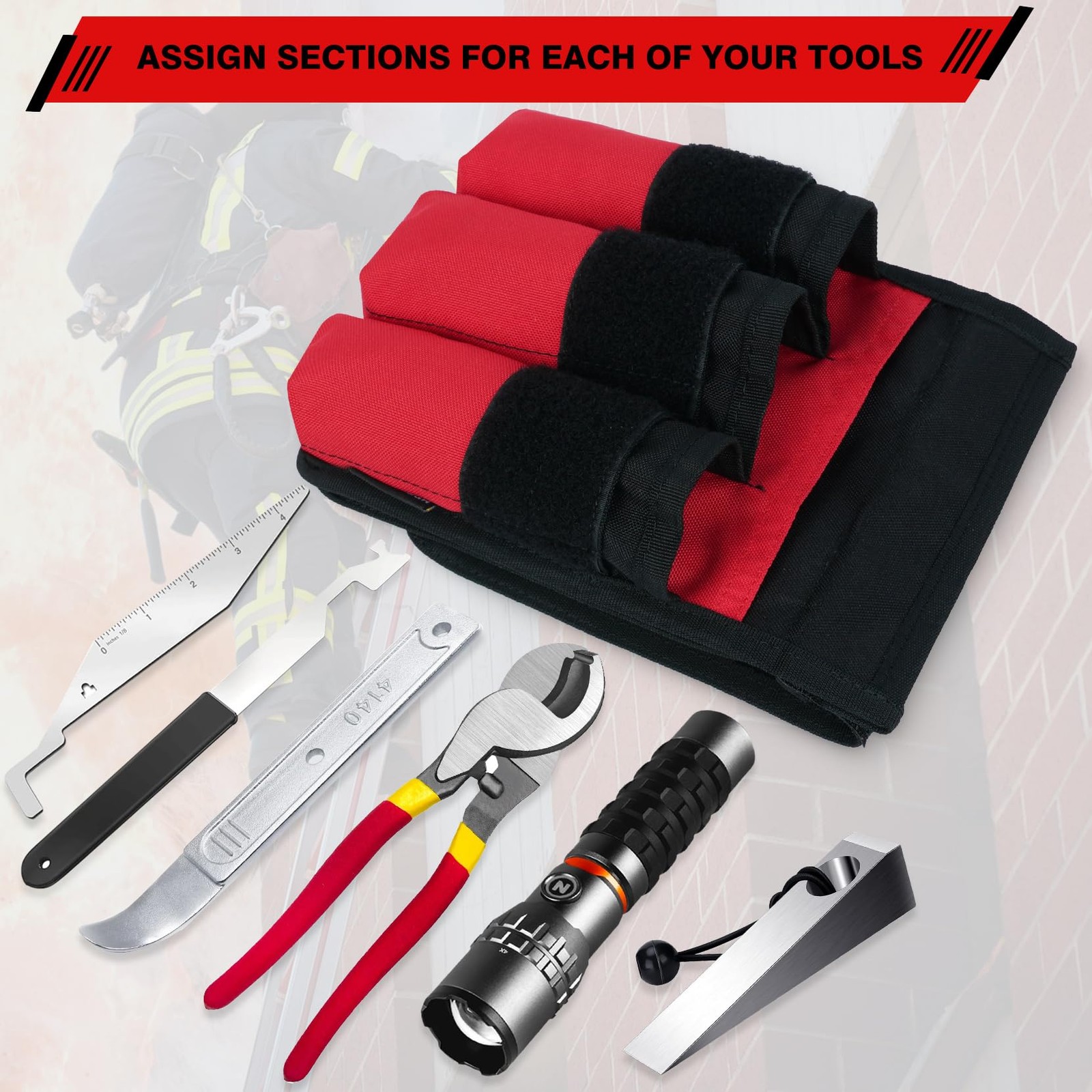 MELOTOUGH 7Pocket Firefighter Tool Pouch with Carry Handle and Flap, Fits in …