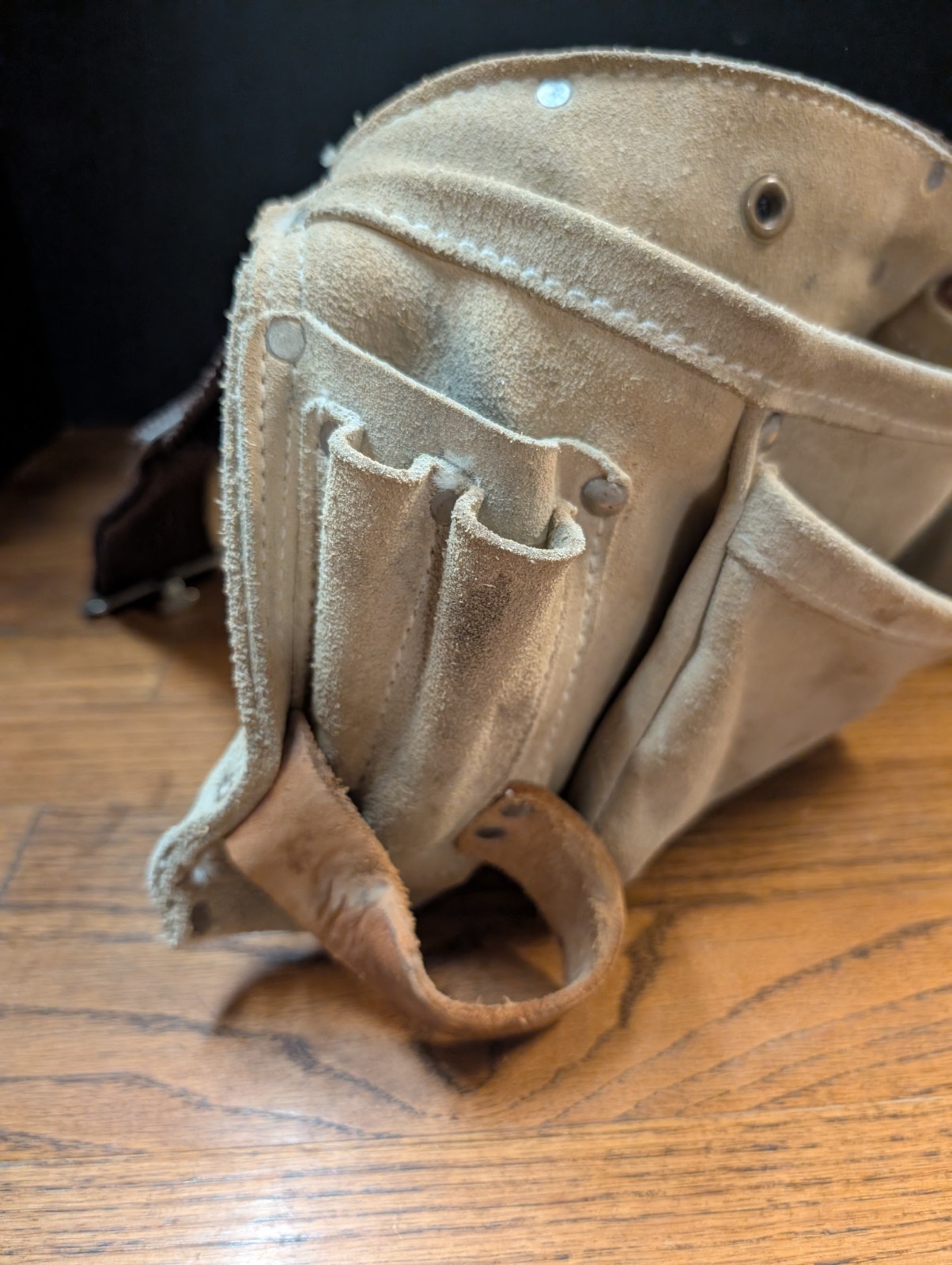 Construction Carpenter LEATHER TOOL BELT Custom Craft CLC Tool # 427X Adjustable